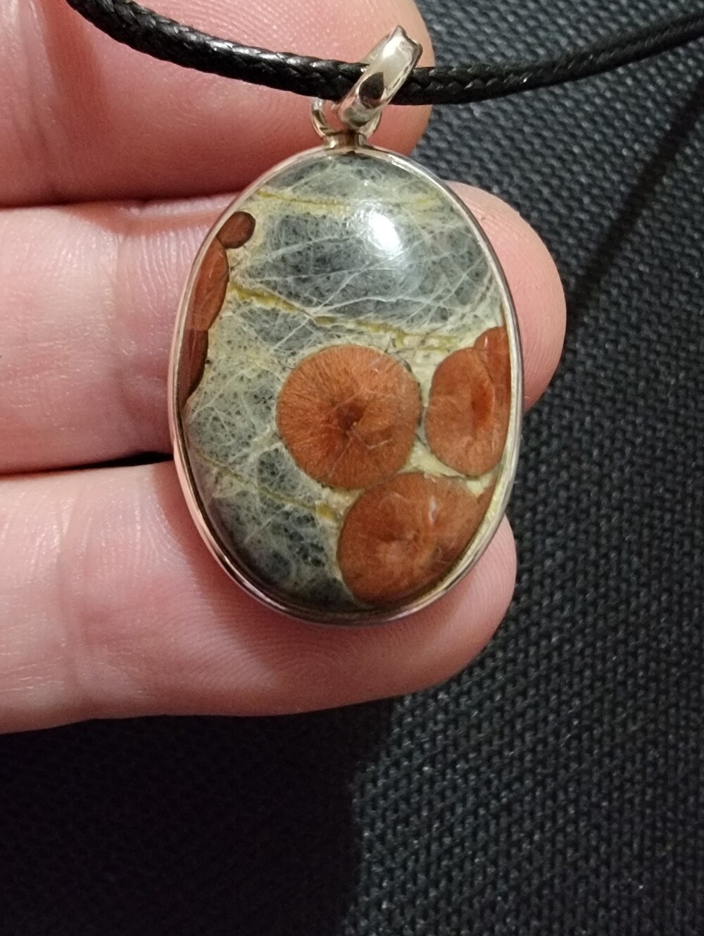 Amapa Flower Stone Pendant Necklace - 925 Silver